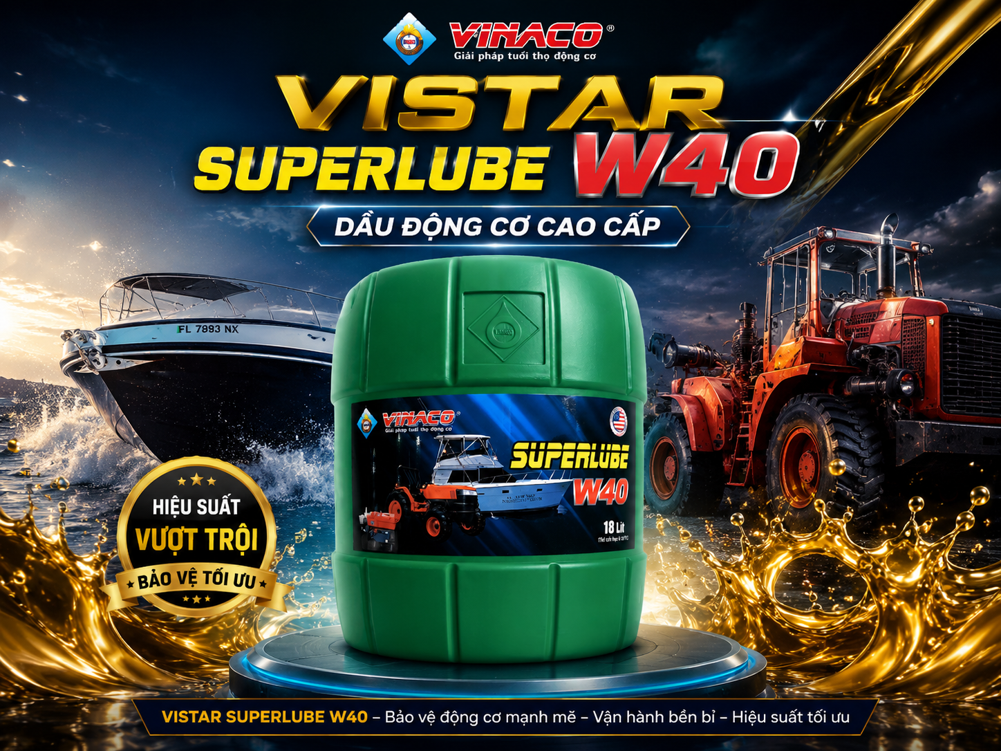 SUPERLUBE W40 – 18L ( DẦU CÔNG NGHIỆP ĐA DỤNG)